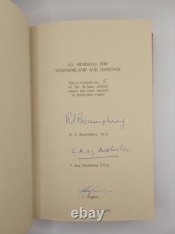 An Armorial For Westmorland and Lonsdale by Boumphrey 1st Edition Signed 1975 UK