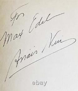 Anais Nin / HOUSE OF INCEST Signed 1st Edition 1947