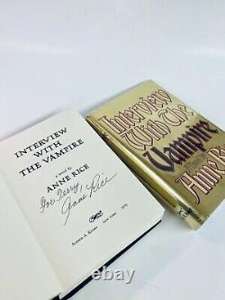 Anne Rice Interview with the Vampire. 1st Edition. Signed. First Printing