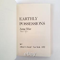 Anne Tyler / EARTHLY POSSESSIONS Signed 1st Edition 1977 Anne Tyler / EARTHLY POSSESSIONS Signed 1st Edition 1977