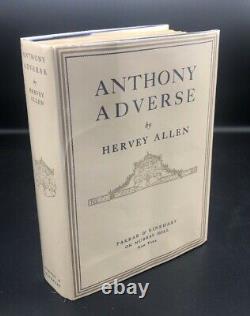 Anthony Adverse Hervey Allen SIGNED & INSCRIBED True First 1st/1st Edition