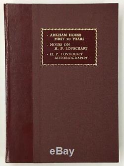 Arkham House Chapbooks (3) Incl 1959 Signed 1st Ed August Derleth First 20 Years