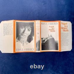 August Is A Wicked Month Edna O'Brien SIGNED 1st Edition 1st Print 1965 Cape HB