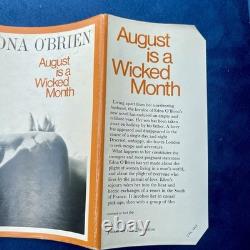August Is A Wicked Month Edna O'Brien SIGNED 1st Edition 1st Print 1965 Cape HB