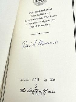 BARACK OBAMA THE STORY Easton Press David Maraniss Signed 1st Edition 494/700