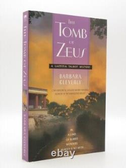 BARBARA CLEVERLY The Tomb of Zeus DRAFT MANUSCRIPT & 1st Edition Book SIGNED