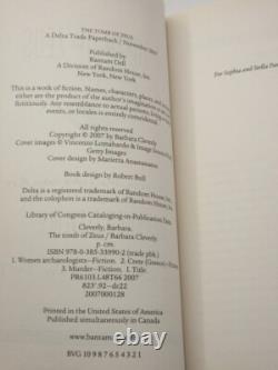 BARBARA CLEVERLY The Tomb of Zeus DRAFT MANUSCRIPT & 1st Edition Book SIGNED