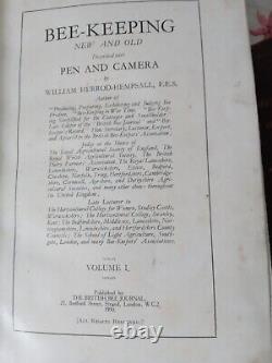 BEE-KEEPING NEW AND OLD DESCRIBED WITH PEN AND CAMERA Herrod-Hempsall VOl 1and2