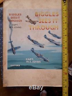 BIGGLES original WC Cover art 1st edition Biggles sees it Through W. E. Johns