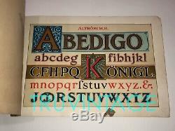 BUNTE SCHRIFTEN VORLEGEBLATTER C. 1890 Sign Writing book typography signwriting