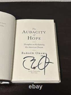 Barack Obama, The Audacity of Hope (2006) SIGNED, 1st Edition POTUS