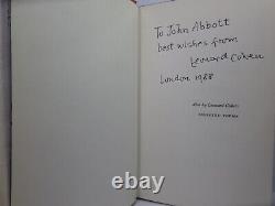 Beautiful Losers By Leonard Cohen 1970 Signed & Inscribed First Uk Edition