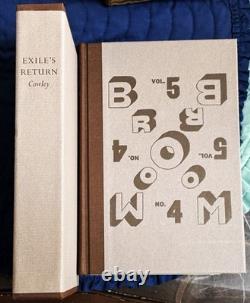 Berenice Abbott Malcolm Cowley / EXILE'S RETURN Signed 1st Edition