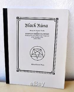 Black Runa Stephen Flowers Signed Temple of Set Satanic Runes Nazi Occult RARE