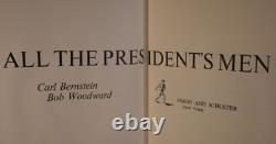 Bob Woodward Carl Bernstein / All The President's Men SIGNED 1st Edition 1974