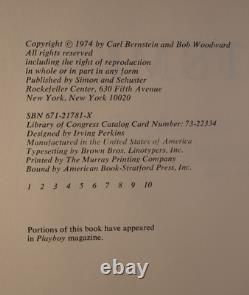 Bob Woodward Carl Bernstein / All The President's Men SIGNED 1st Edition 1974