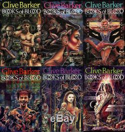 Books of Blood Clive Barker First 6-volume HC set cover art by Clive! All Signed