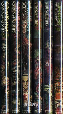 Books of Blood Clive Barker First 6-volume HC set cover art by Clive! All Signed