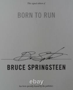 Bruce Springsteen BORN TO RUN autographed FIRST hardcover EDITION signed LTD