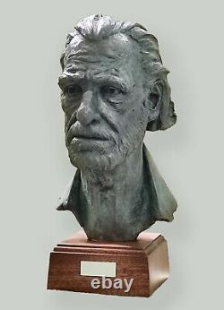 CC Bronze desktop bust of Charles Bukowski. Edition of 50. Signed Certificate