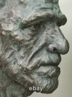 CC Bronze desktop bust of Charles Bukowski. Edition of 50. Signed Certificate