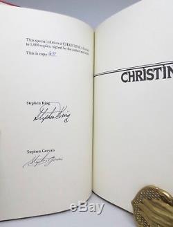 CHRISTINE Stephen King Limited Edition 1983 SIGNED By Author & Artist