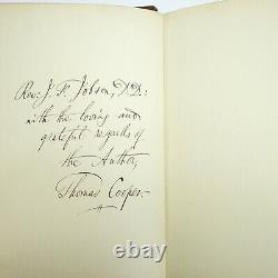 COOPER, Thomas The Paradise Of Martyrs. 1873 1st Edition. SIGNED by Author