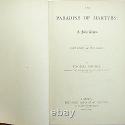 COOPER, Thomas The Paradise Of Martyrs. 1873 1st Edition. SIGNED by Author