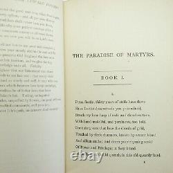 COOPER, Thomas The Paradise Of Martyrs. 1873 1st Edition. SIGNED by Author