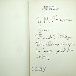 CRISP, Quentin The Naked Civil Servant. 1968 1st Ed /1st Imp SIGNED