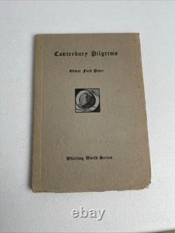Canterbury Pilgrims Edwin Ford Piper VTG Rare Signed 1st edition
