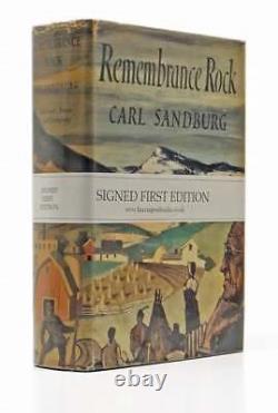 Carl SANDBURG / Remembrance Rock Signed 1st Edition