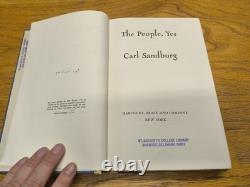 Carl Sandburg / THE PEOPLE YES Signed 1st Edition 1936