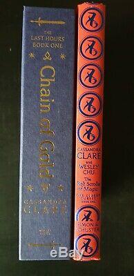 Cassandra Clare Chain of Gold/Red Scrolls Magic SIGNED/Stamped Clothbound Foil