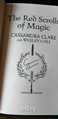 Cassandra Clare Chain of Gold/Red Scrolls Magic SIGNED/Stamped Clothbound Foil
