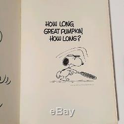 Charles M Schulz Signed Snoopy Peanuts Charlie Brown How Long Great Pumpkin