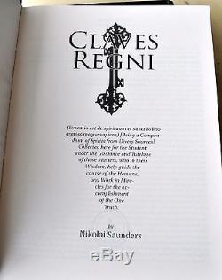 Claves Regni Nikolai Saunders Signed Deluxe #45/96 Enochian Grimoire Fall Of Man