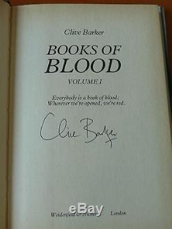 Clive Barker. Books of Blood Volumes I-VI. Signed 1st Editions. Mint