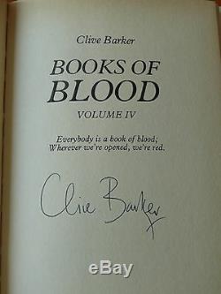 Clive Barker. Books of Blood Volumes I-VI. Signed 1st Editions. Mint