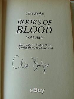 Clive Barker. Books of Blood Volumes I-VI. Signed 1st Editions. Mint