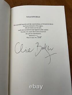 Clive Barker / WEAVEWORLD Signed 1st Edition 1987