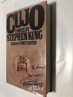 Cujo by Stephen King SIGNED 1981 First Edition Viking Hardcover withDJ