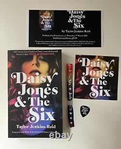 DAISY JONES & The SIX, Taylor Jenkins Reid SIGNED proof 1st/1st UK + Promo Stuff