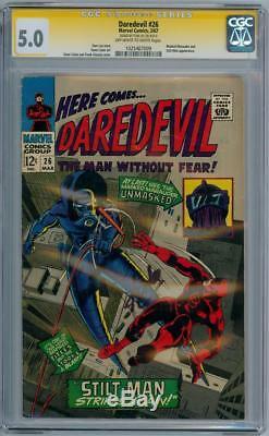 Daredevil #26 (1967) Cgc 5.0 Signature Series Signed Stan Lee Silver Age Marvel