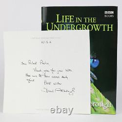 David Attenborough Autograph Signed Letter Life in The Undergrowth 1st Edition