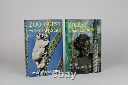 David Attenborough Signed Zoo Quest First Edition Set Guiana Dragon Lutterworth