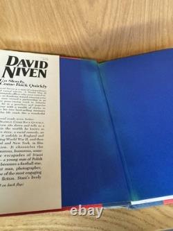 David Niven SIGNED Book Go Slowly Come Back Quickly1981 1st Edition 1st ID126