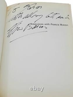 David Sylvester INTERVIEWS WITH FRANCIS BACON 1st edition Signed by Bacon
