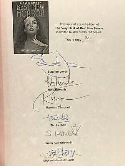 Deluxe BEST NEW HORROR signed Stephen King Harlan Ellison Neil Gaiman Joe Hill