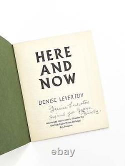 Denise Levertov / HERE AND NOW Signed 1st Edition 1957